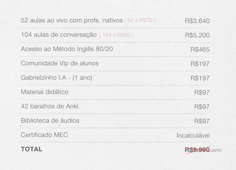 Tabela de valor justo por 1 ano de Jornada